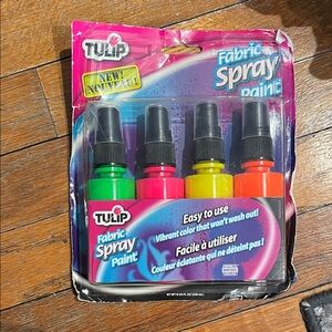Fabric Spray Paint Set - Pink, Green, Yellow, Orange